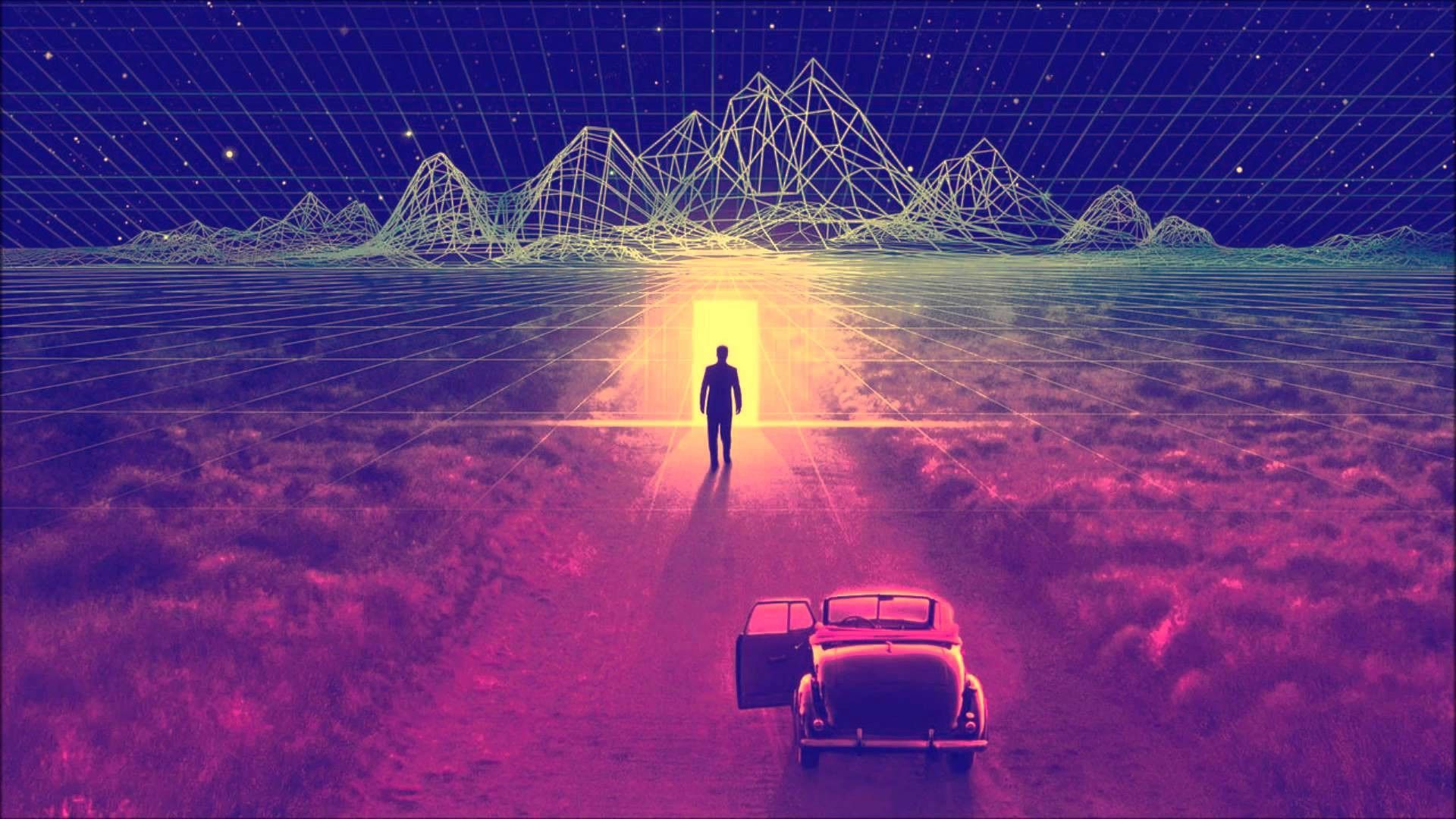 Figura auto griglia neon, 1920x1080 1080p, Desktop