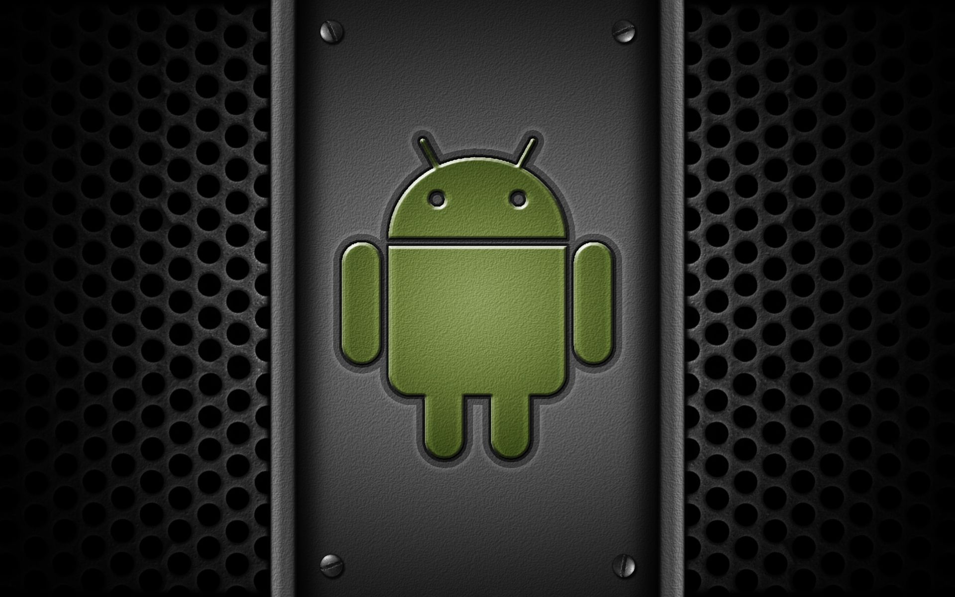 Logo Android metallico grigio, 1920x1200 WUXGA, Desktop