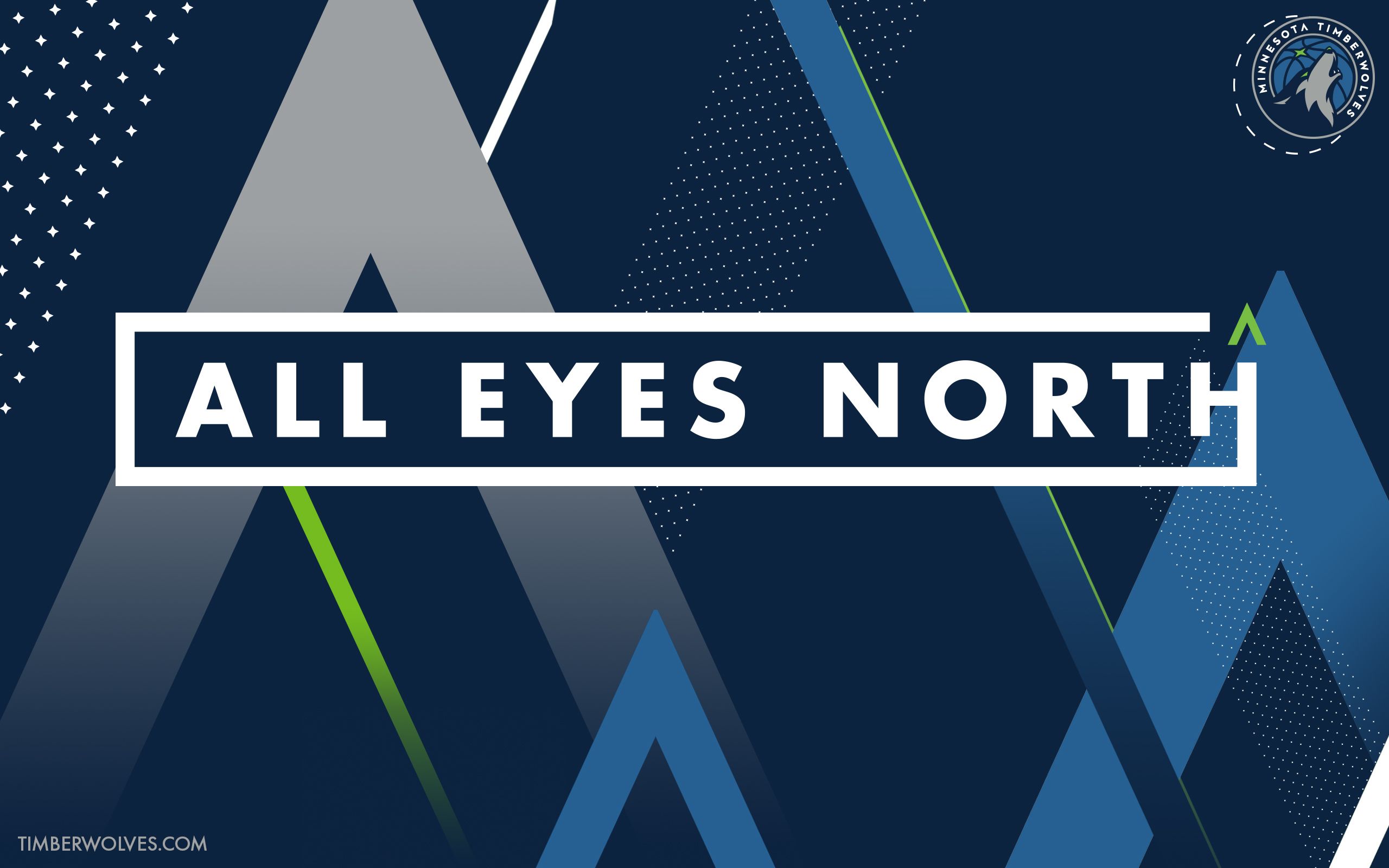 Timberwolves All Eyes North logo, 2560x1600 2K, Laptop