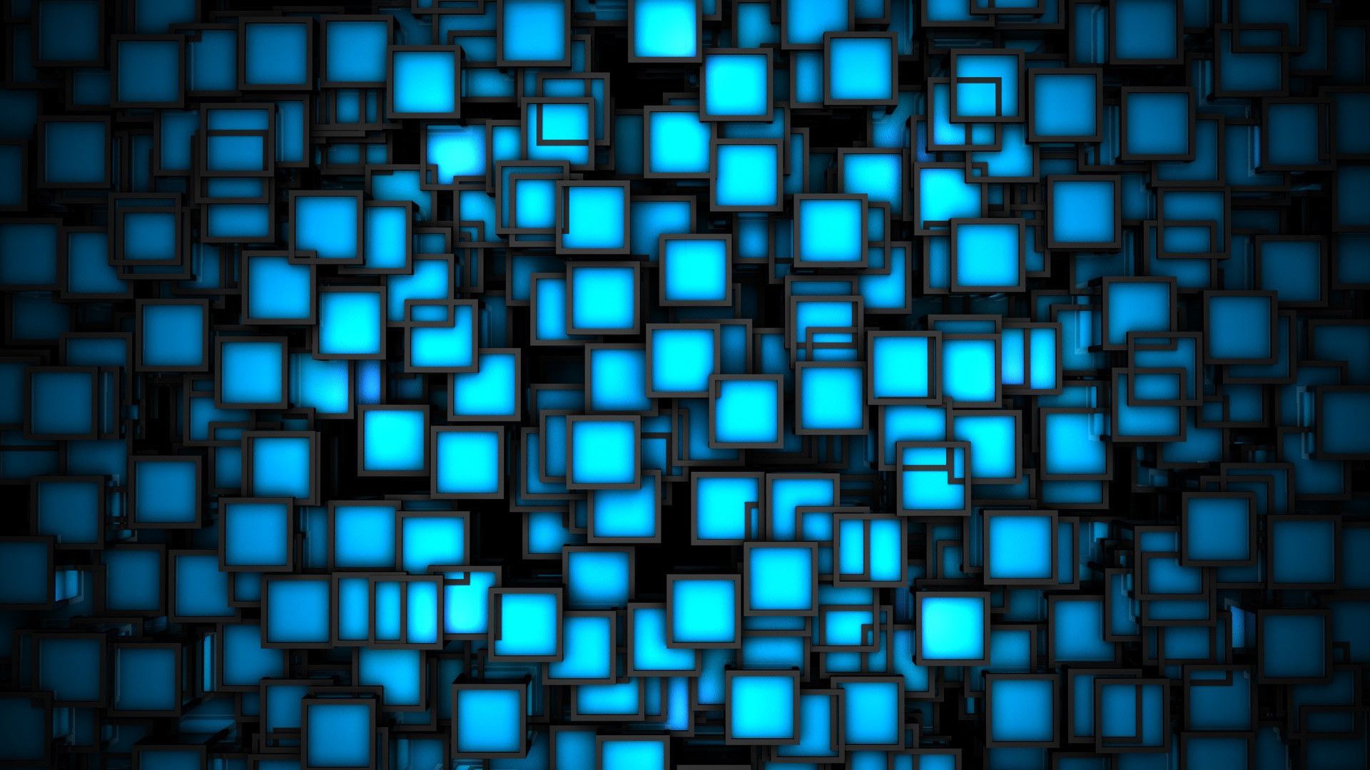Cubi luminosi blu astratti, 1920x1080 Full HD 1080p, PC