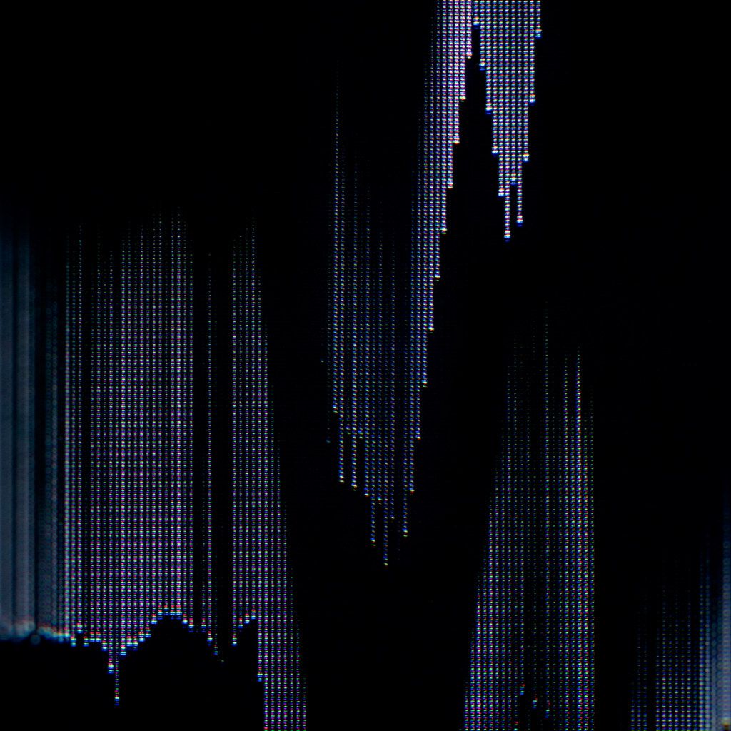 Linee digitali viola scuro astratte, 1024x1024 HD, iMac
