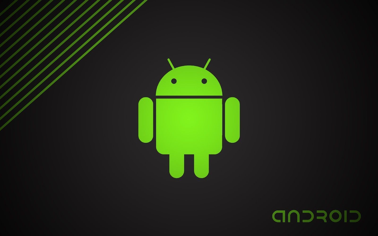 Logo robot Android verde, 1600x1000 900p, Desktop