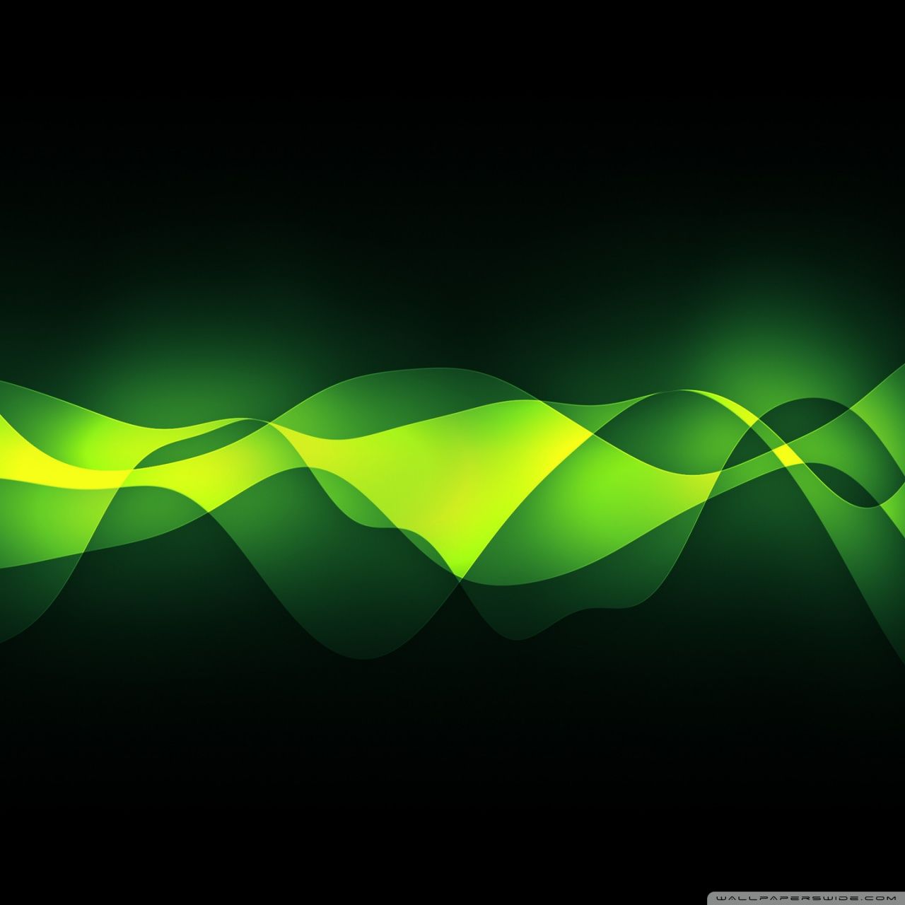 Onde astratte verdi luminose, 1280x1280 720p, Acer Nitro