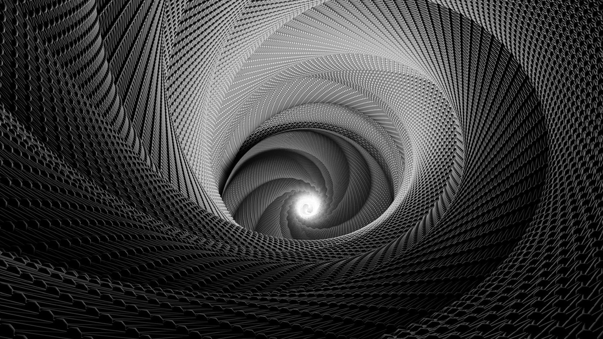 Spirale astratta bianco e nero, 1920x1080 Full HD 1080p, Laptop