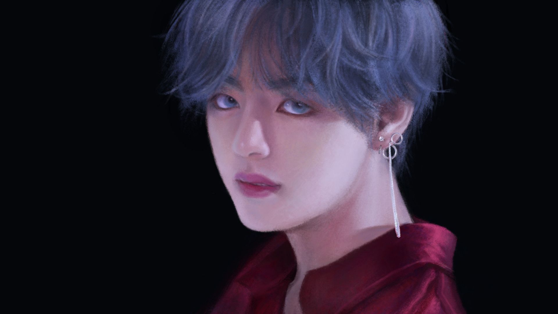 Kim Taehyung capelli blu, 1920x1080 1080p, Desktop