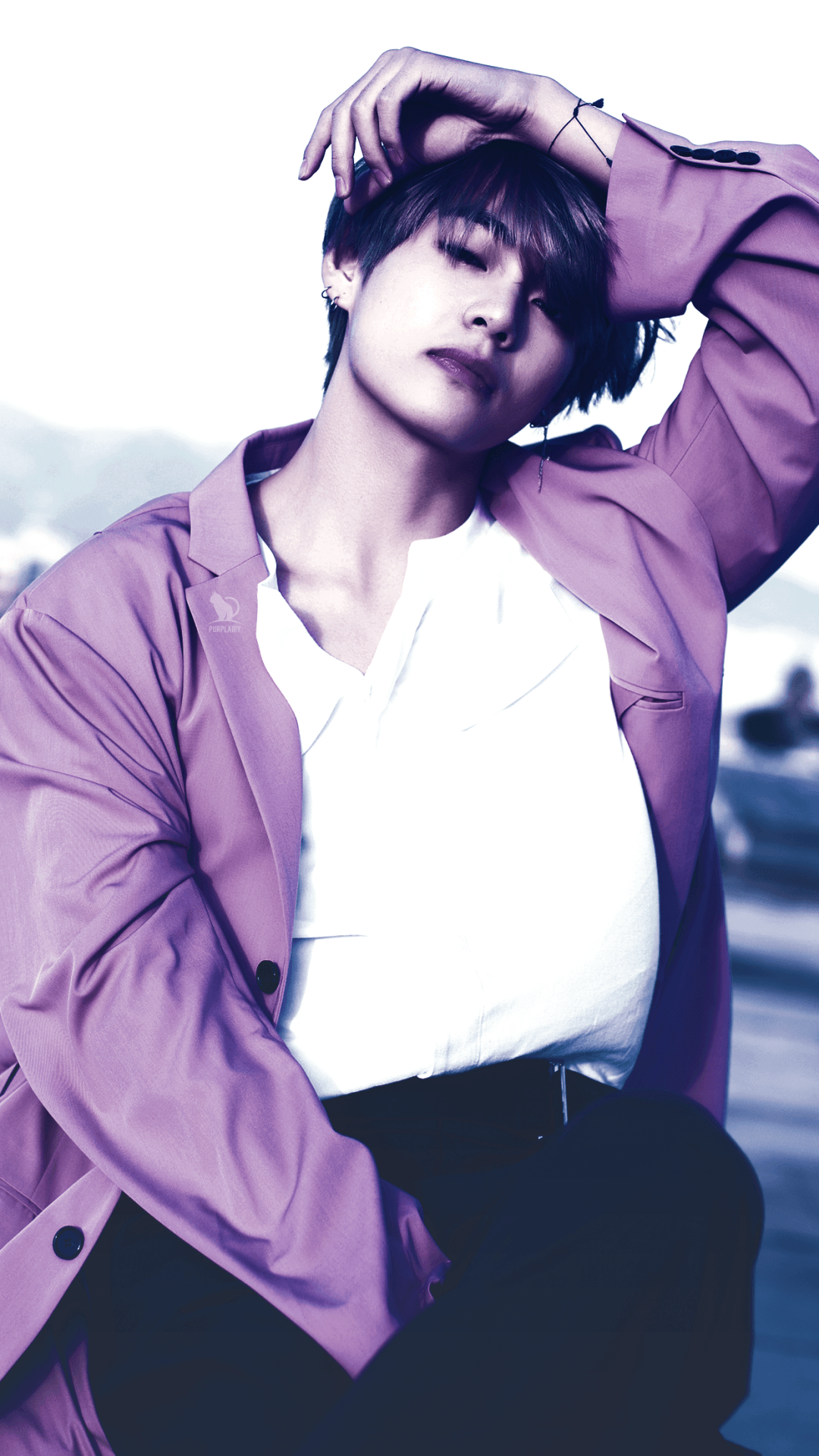 Taehyung BTS giacca viola, 1080x1920 Full HD Verticale, Samsung Galaxy