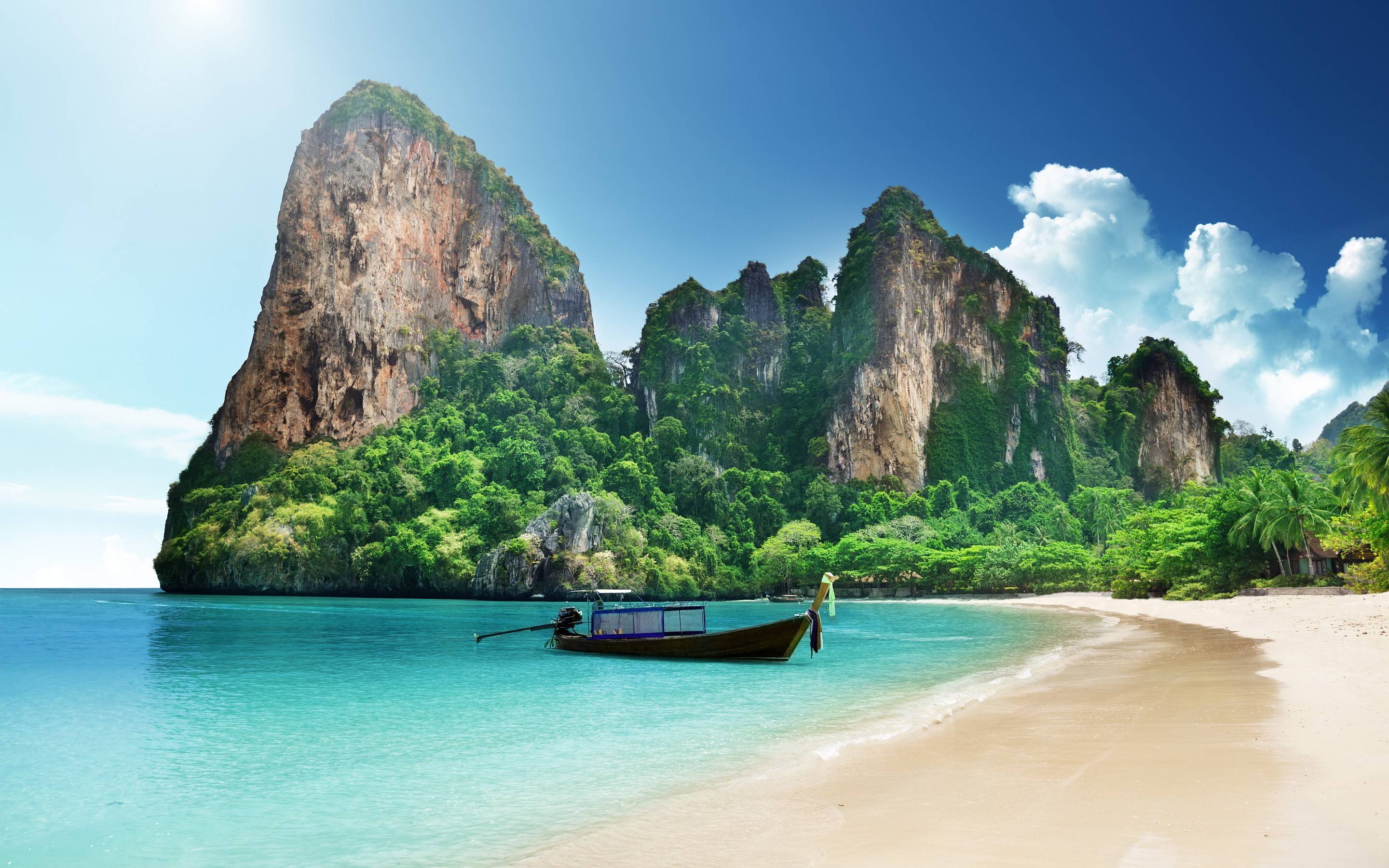 Spiaggia Railay Thailandia scogliere, 2880x1800 WQXGA, Desktop