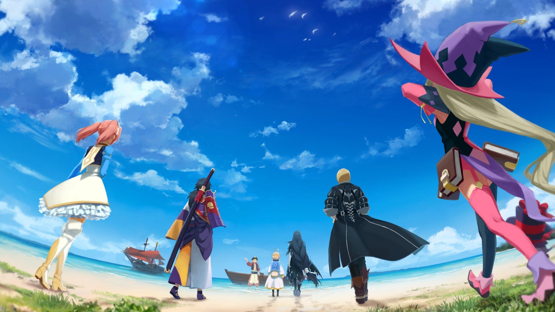 Tales of Berseria personaggi spiaggia, 1920x1080 1080p, Desktop