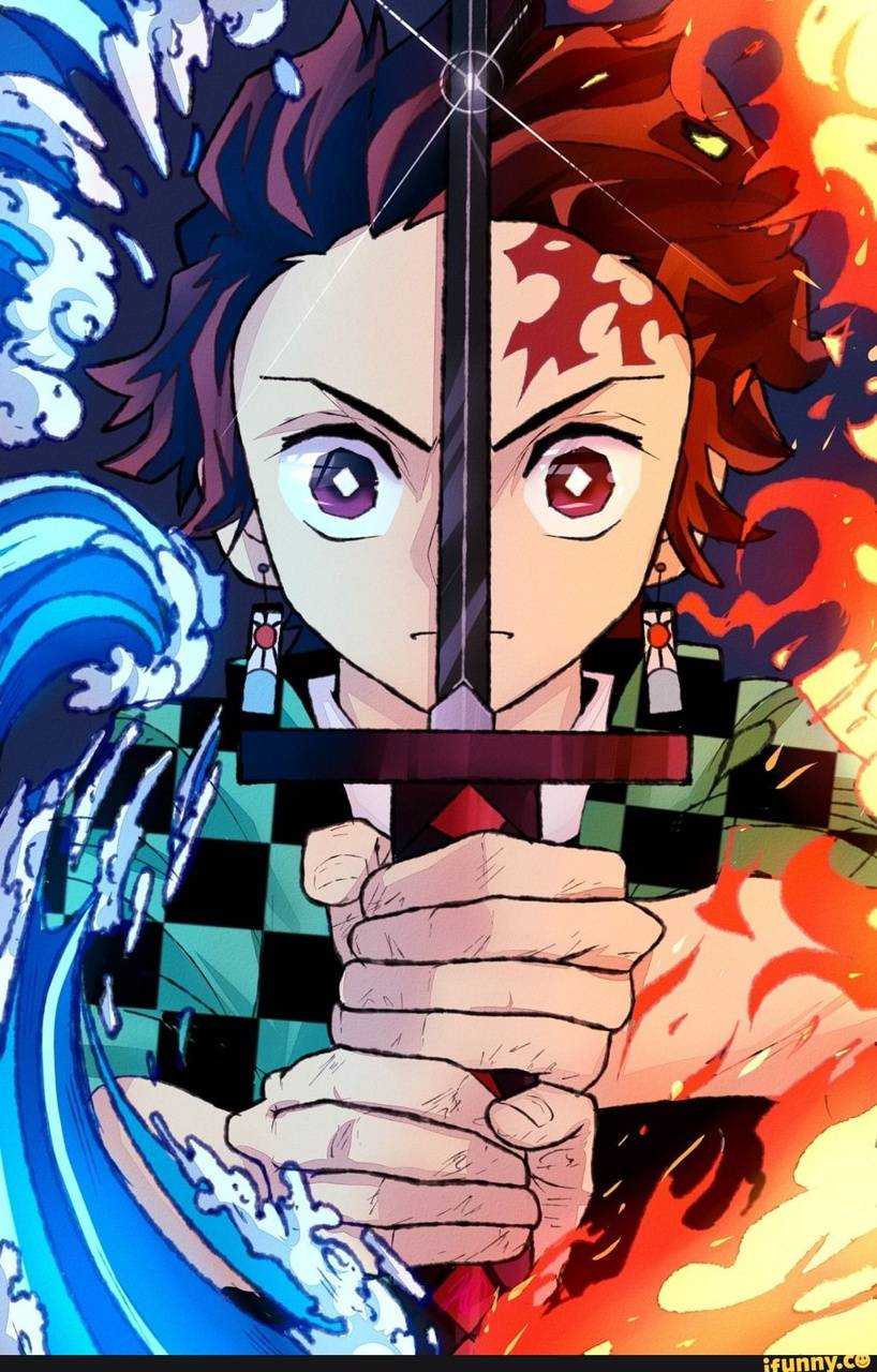Tanjiro Kamado con spada, Demon Slayer, 818x1280 Full HD Verticale, Smartphone