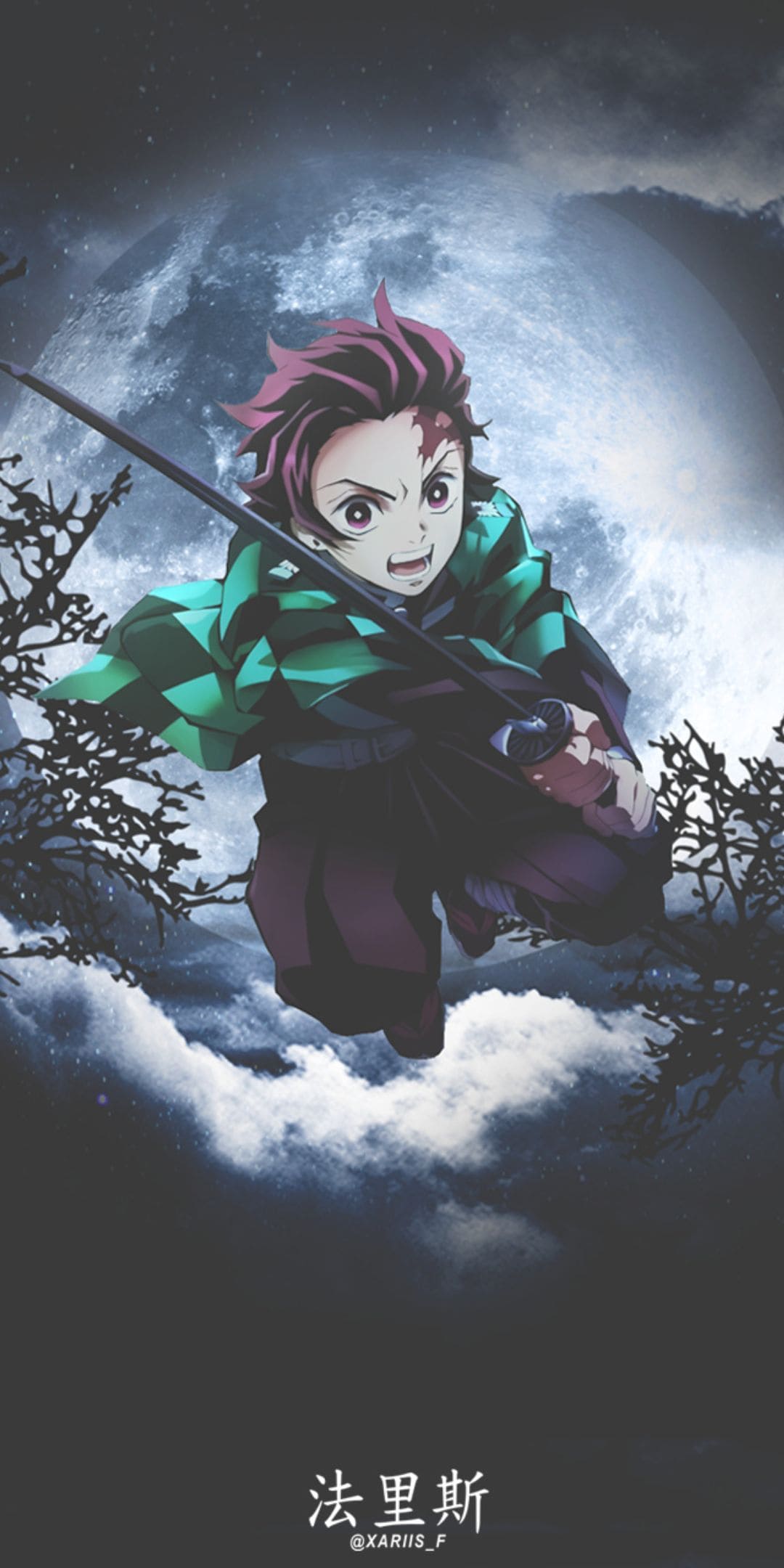 Tanjiro Kamado, Demon Slayer, 1080x2160 Full HD Verticale, iPhone