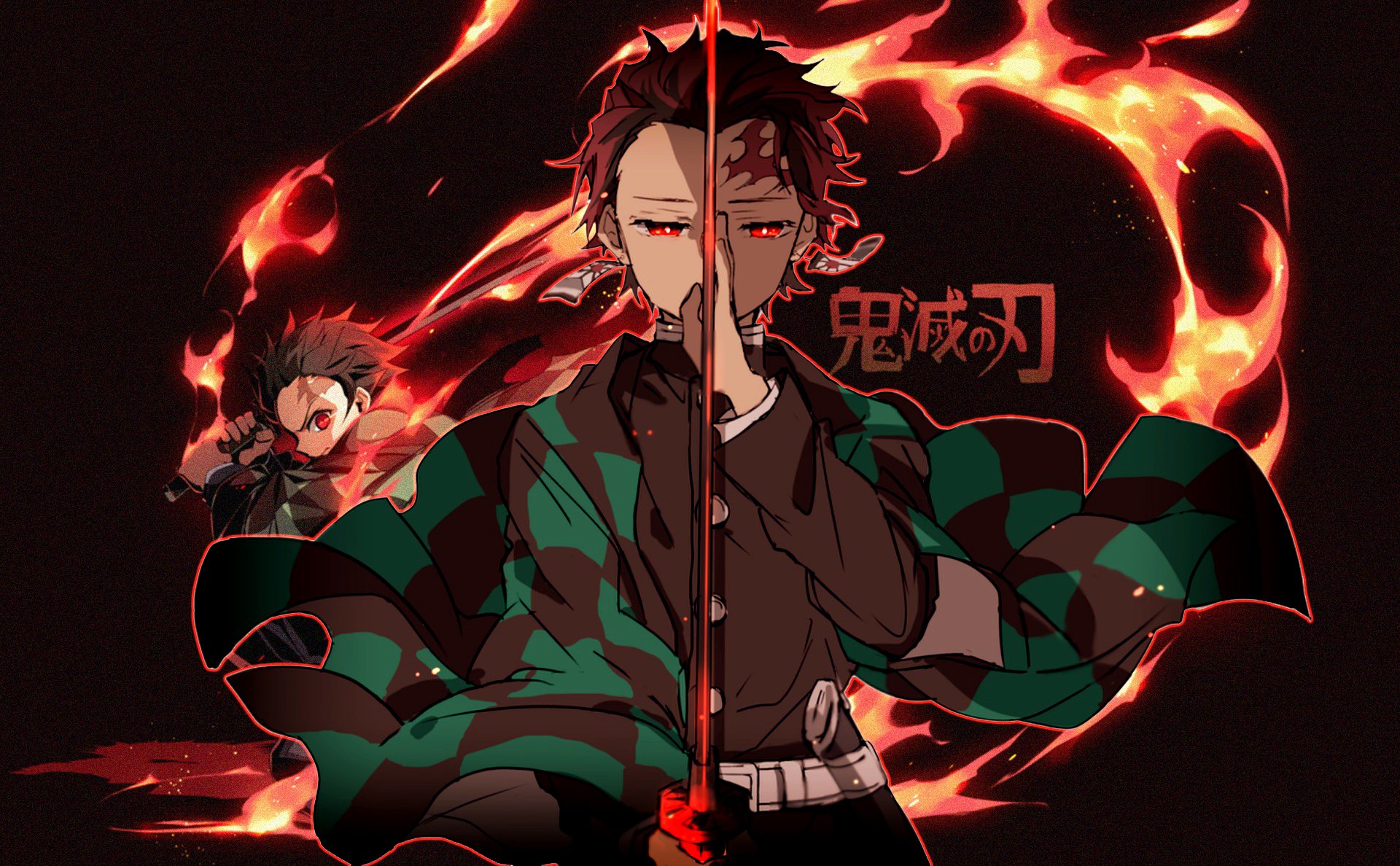 Tanjiro Kimetsu no Yaiba fiamme, Demon Slayer, 1920x1188 Full HD 1080p, Desktop