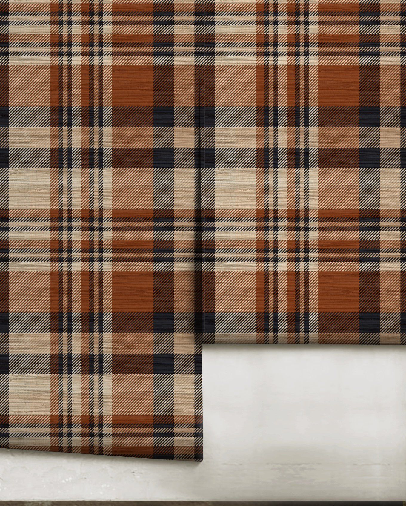 Carta da parati tartan autunnale marrone, 1360x1694 Verticale, Telefono