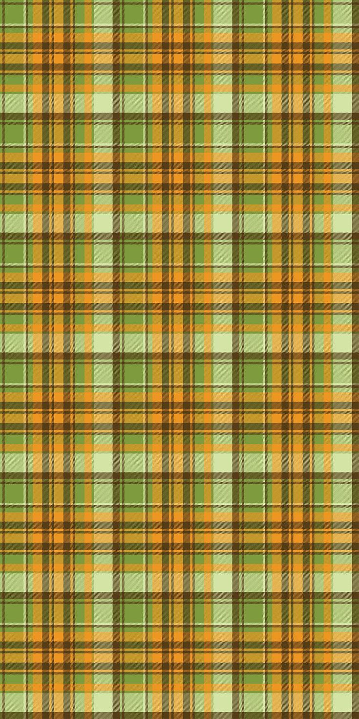 Motivo tartan arancione verde, 735x1470 Full HD Verticale, iPhone