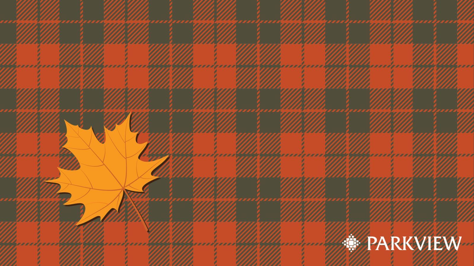 Foglia autunnale su tartan arancione, 1600x900 HD Ready, PC Desktop
