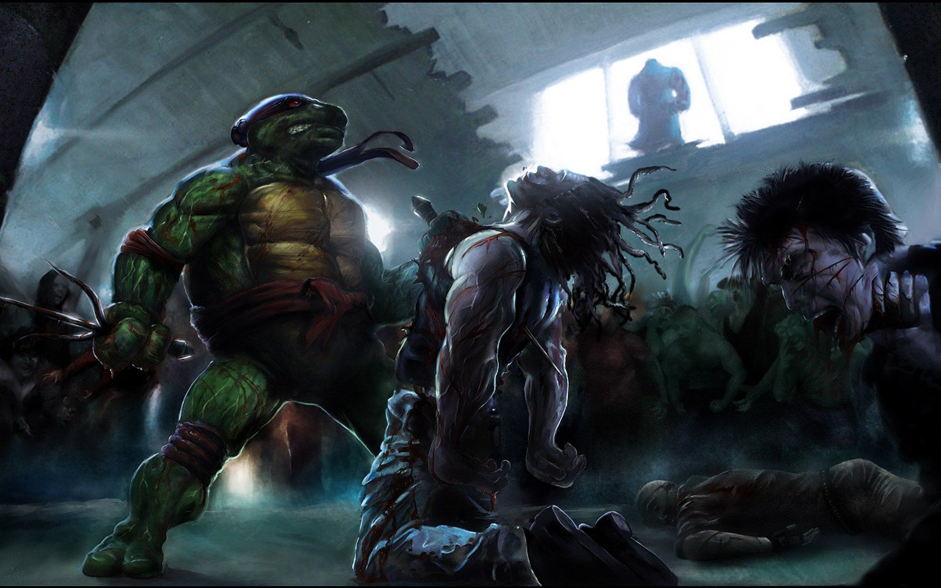 Tartaruga Ninja combattimento oscuro, 1920x1200 Full HD+, Desktop