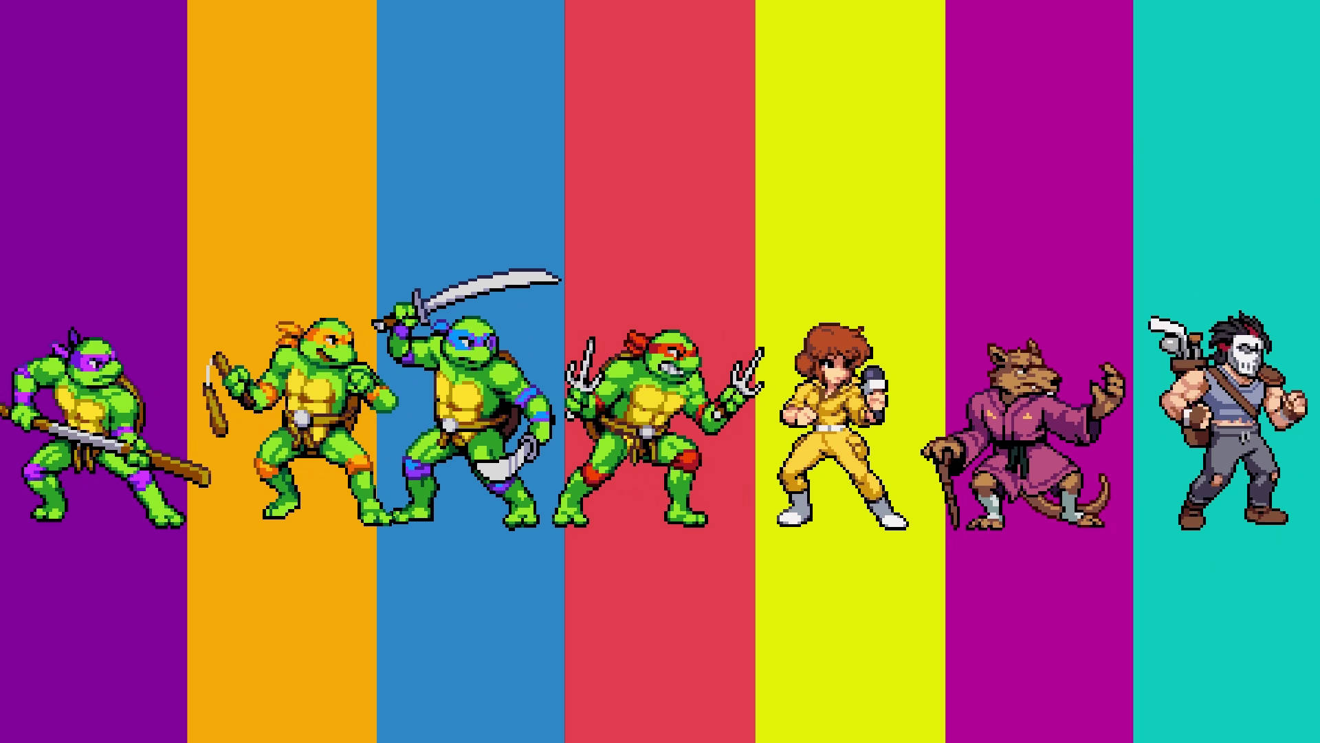 Tartarughe Ninja pixel art, 1920x1080 1080p, Laptop
