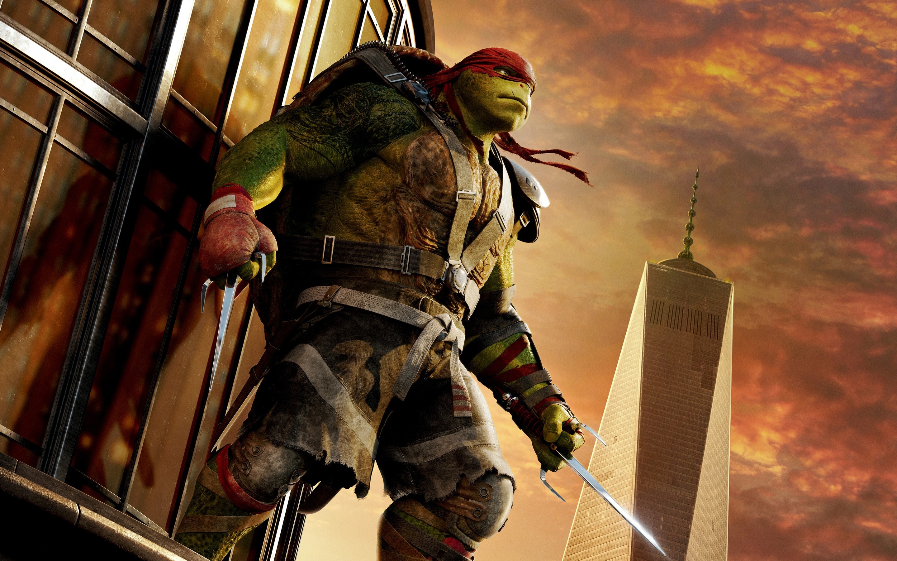 Tartaruga Ninja Raphael su edificio, 2880x1800 2K+, Desktop