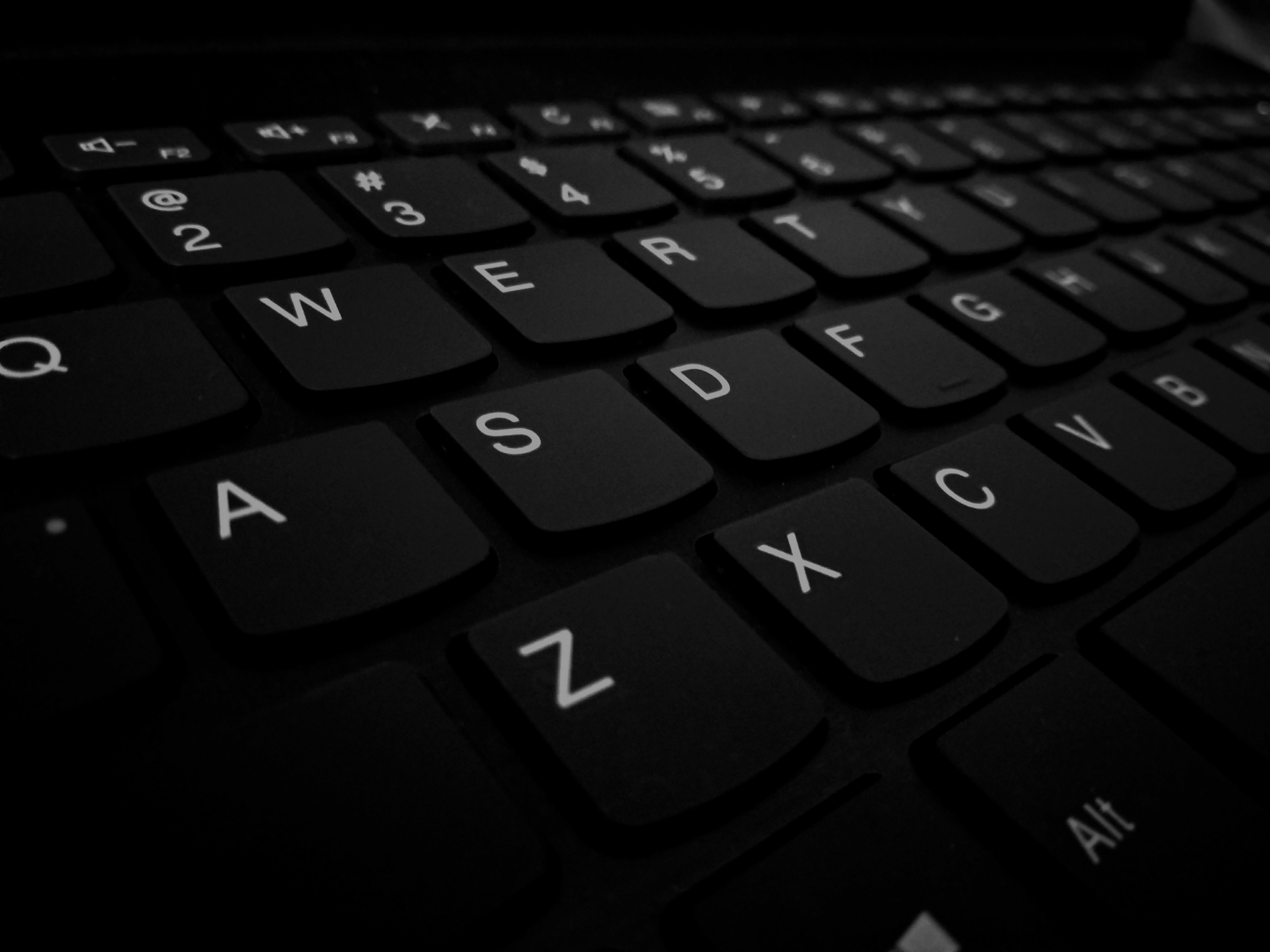 Tastiera nera primo piano, 4000x3000 Ultra HD, 4K TV