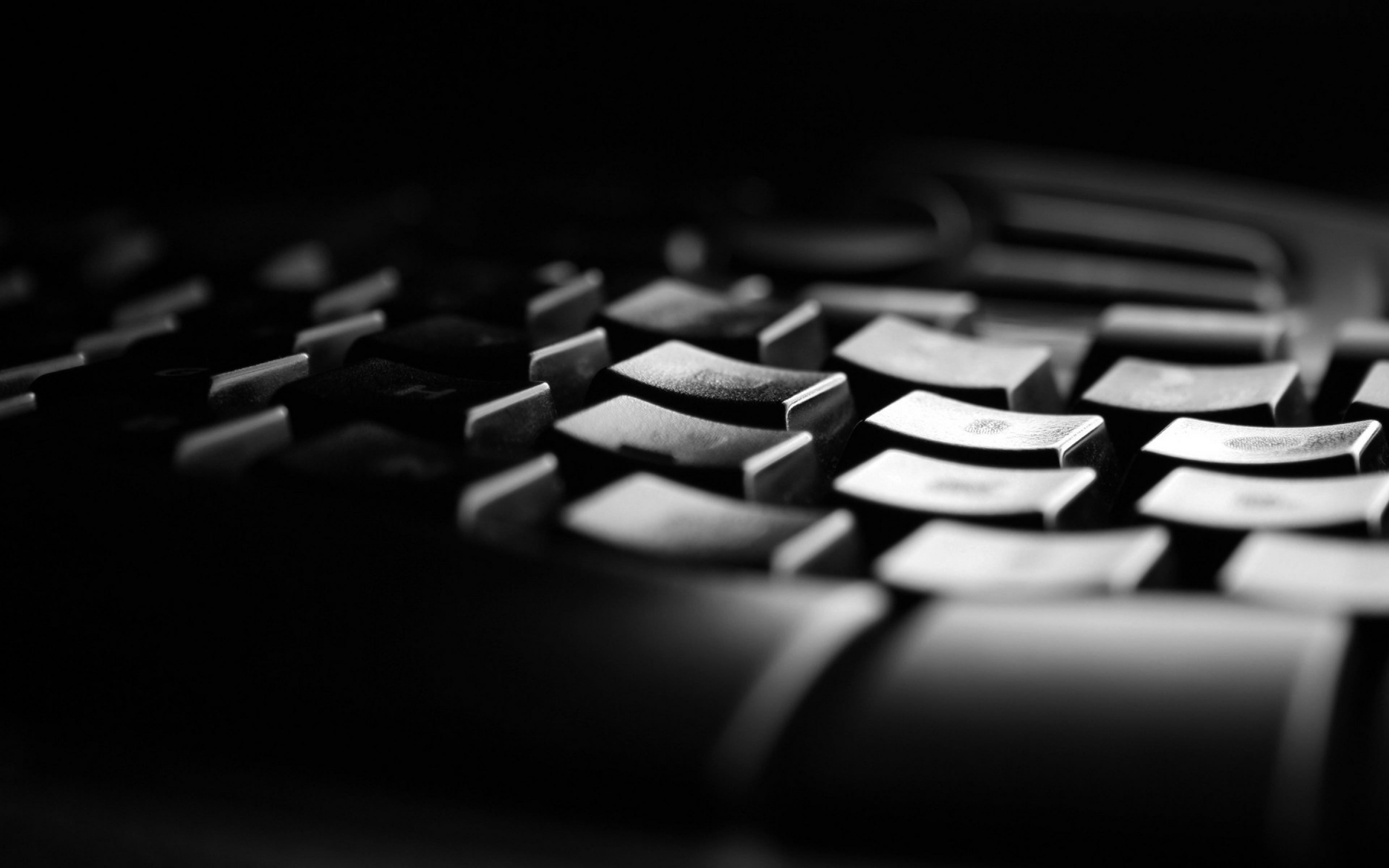 Tastiera nera in primo piano, 3840x2400 UHD, Monitor 4K