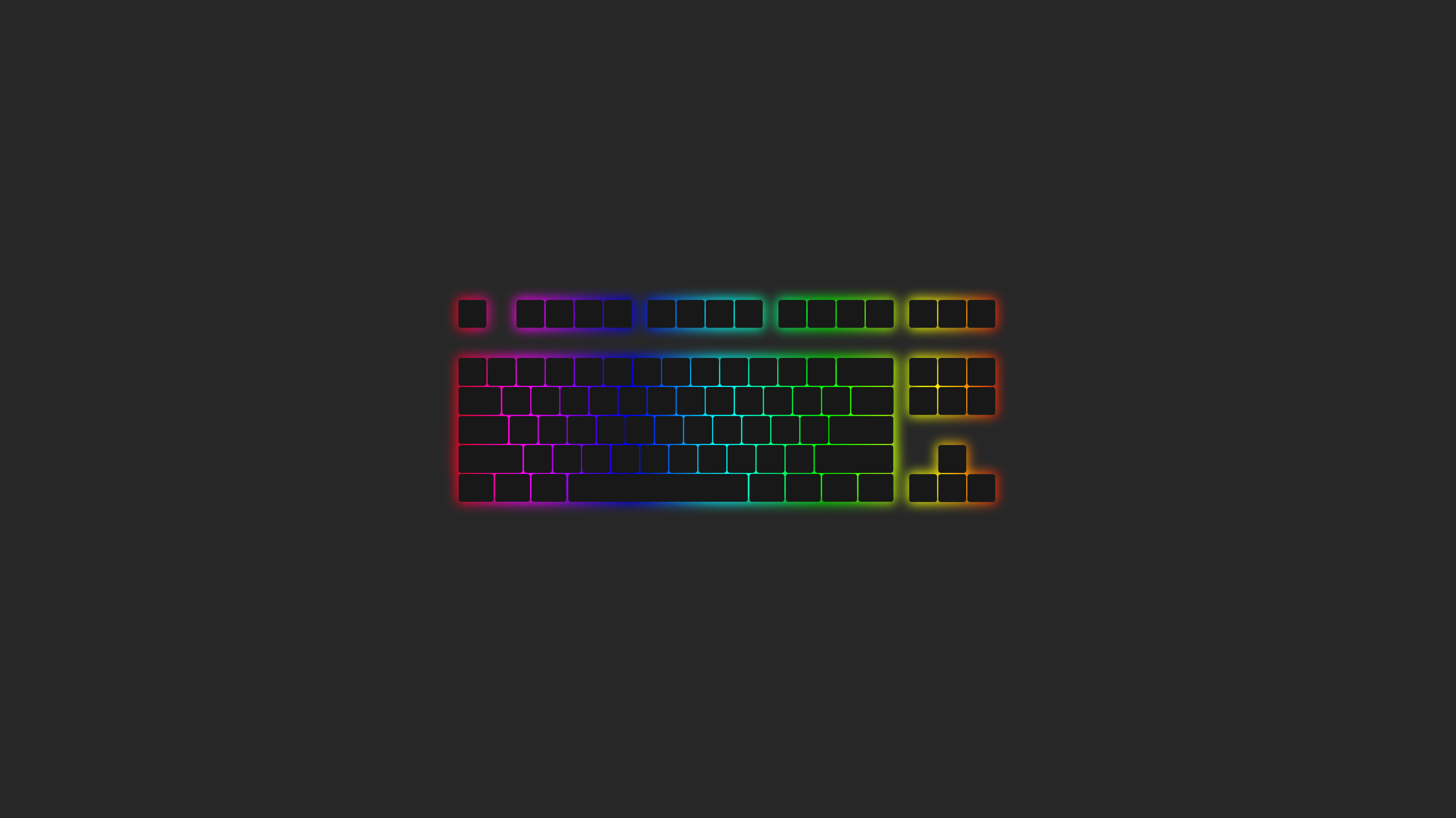 Tastiera meccanica retroilluminata RGB, 3840x2160 UHD, Monitor 4K