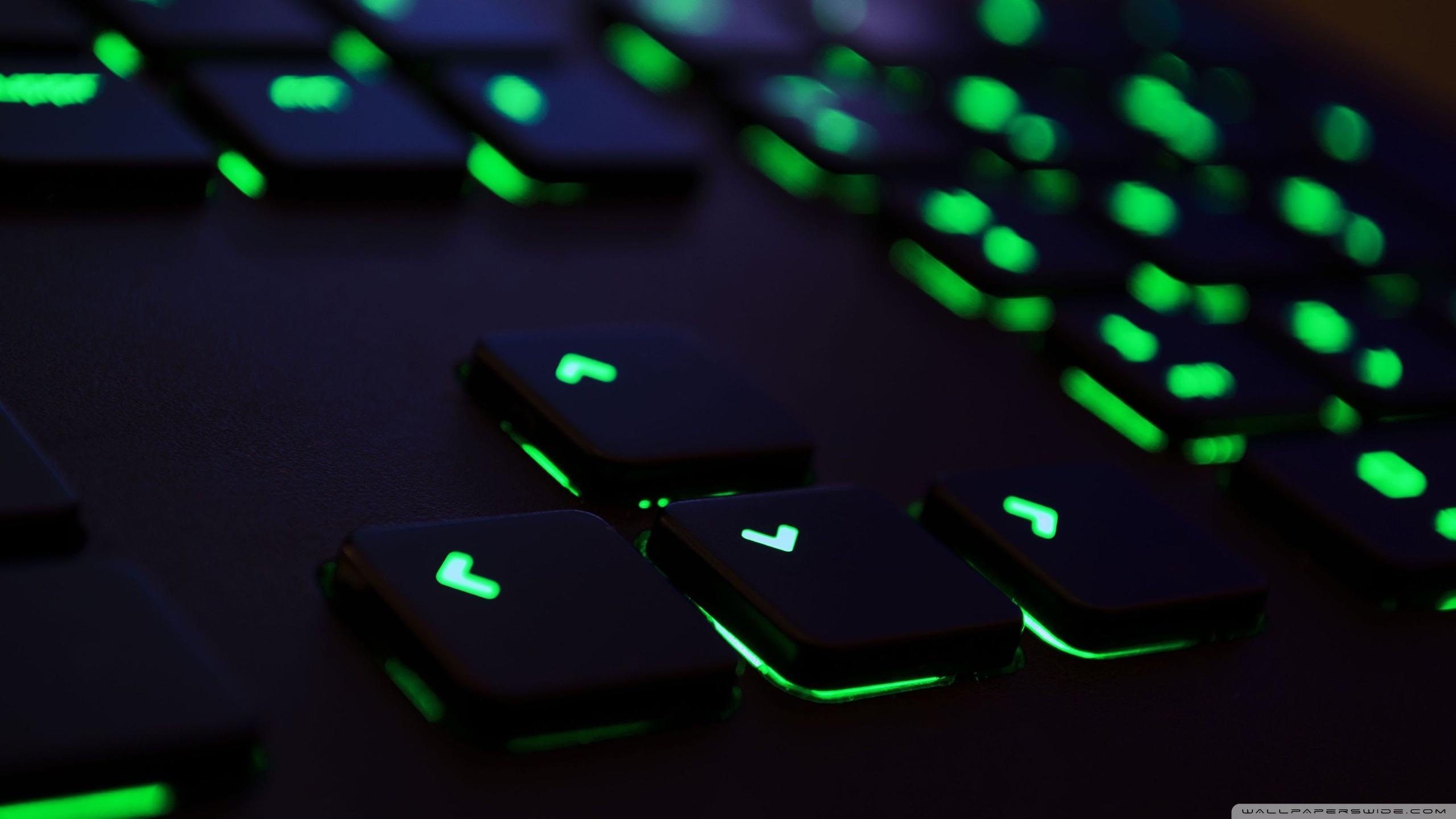 Tastiera gaming retroilluminata verde, 2560x1440 QHD, Laptop
