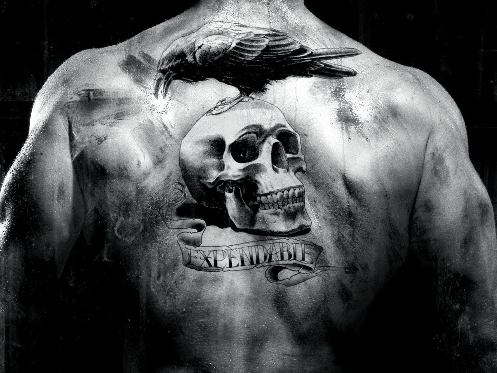 Tatuaggio teschio corvo schiena, 1600x1200 HD Ready, PC