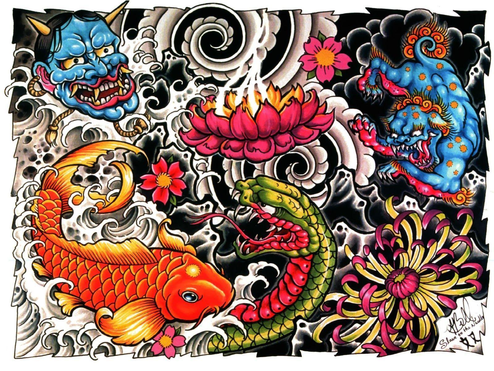 Tatuaggi giapponesi hannya koi, 1600x1200 HD, Acer Nitro