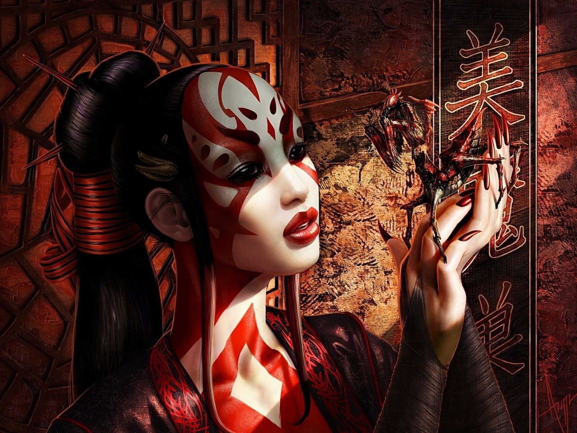 Donna con maschera Opera Pechino, 1920x1440 Full HD+, Acer Nitro