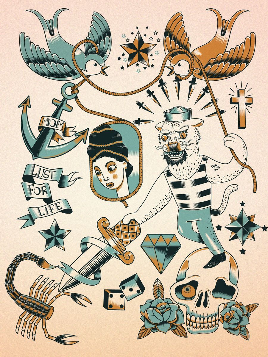 Tatuaggi old school tradizionali, 900x1200 Verticale, OnePlus