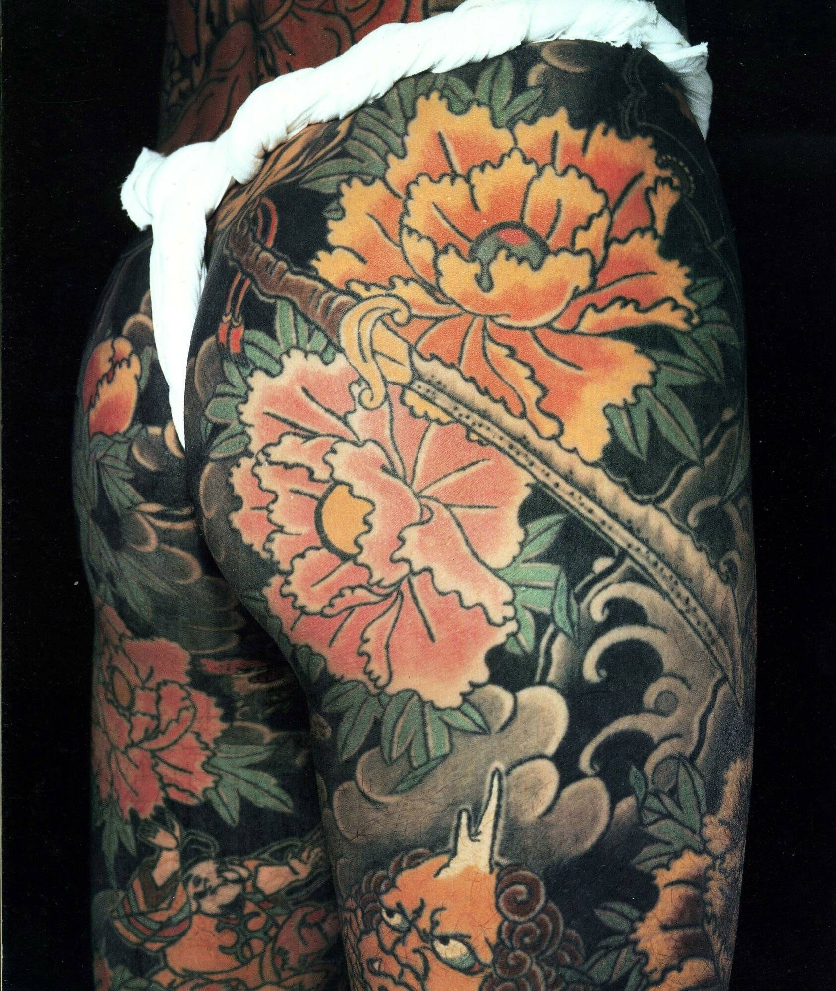 Tatuaggio giapponese fiori peonia, 1686x2000 Full HD Verticale, Smartphone