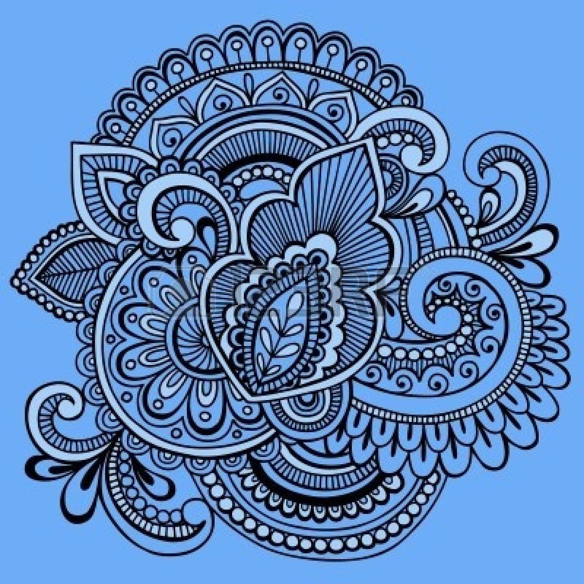 Mandala henné blu, 1200x1200 HD, Lenovo Legion