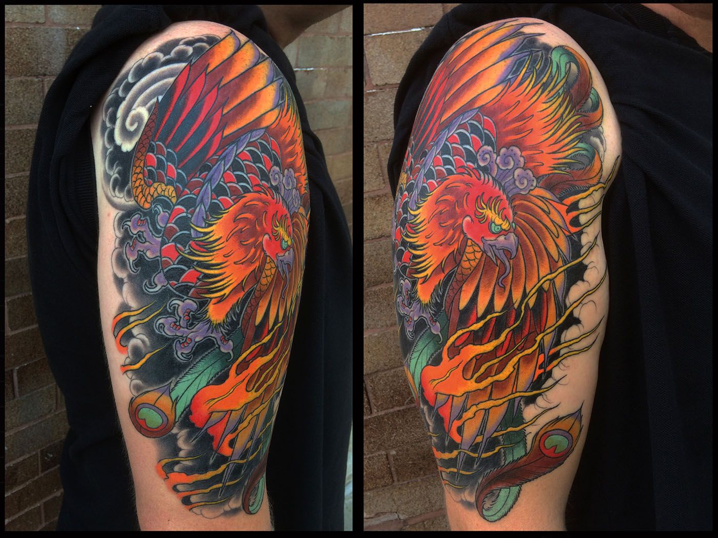 Tatuaggio braccio fenice colorata, 1400x1050 HD, Notebook Gaming
