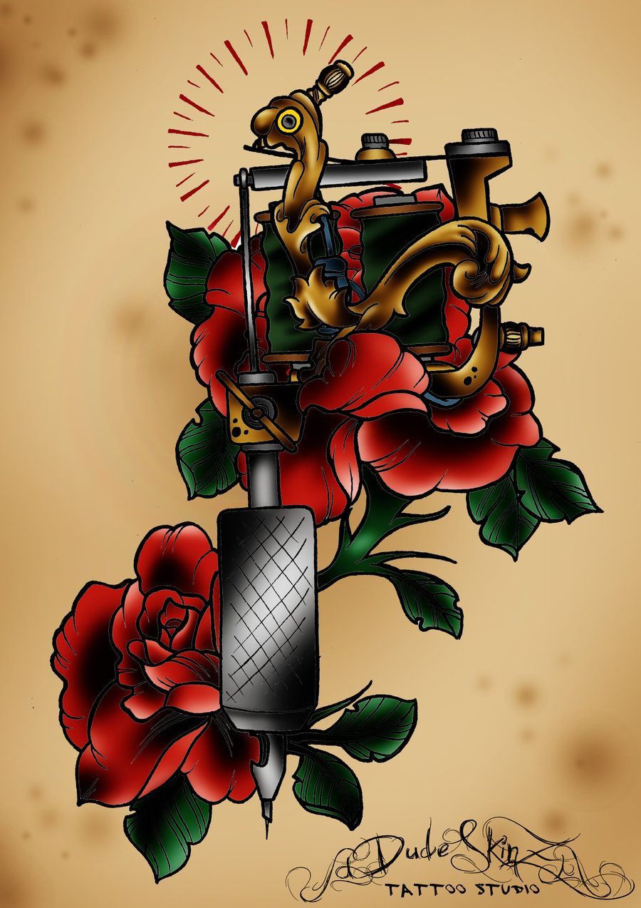 Macchinetta tatuaggi con rose, 900x1273 Verticale, Android