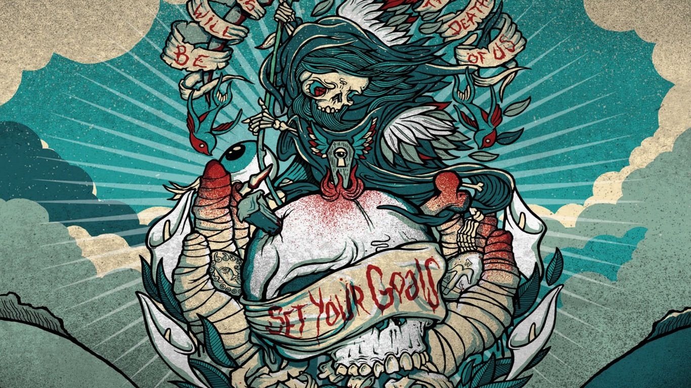 Teschio con tatuaggio tradizionale, 1366x768 HD, Desktop