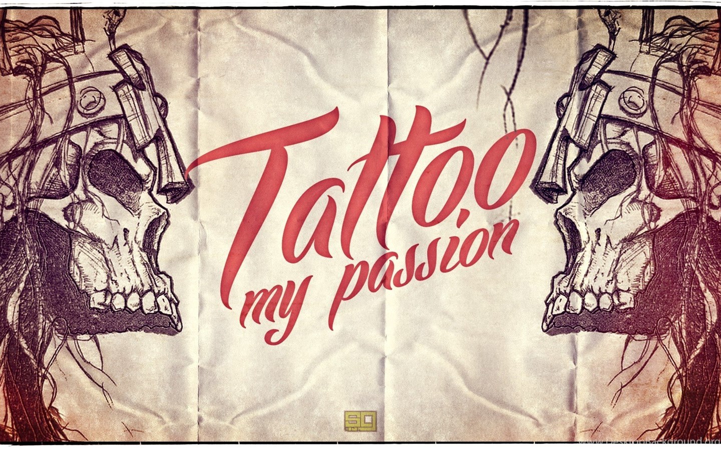 Teschi macchine tatuaggio vintage, 1440x900 HD, Desktop