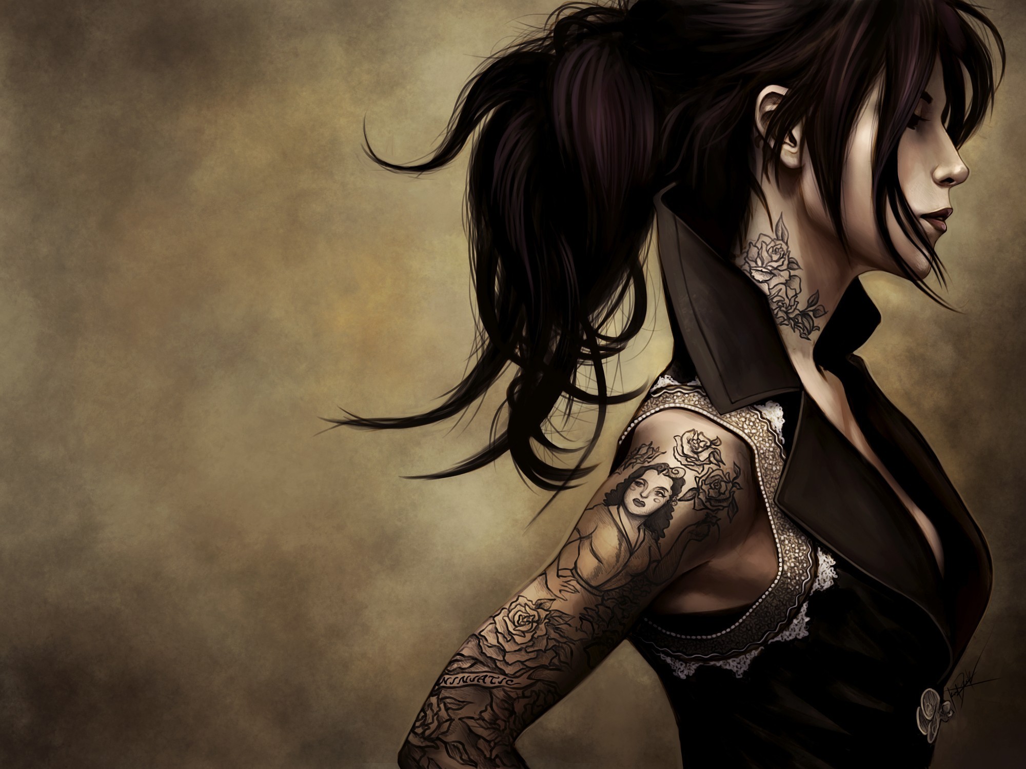 Donna con tatuaggi braccio, 2000x1500 Hi-Res, Desktop