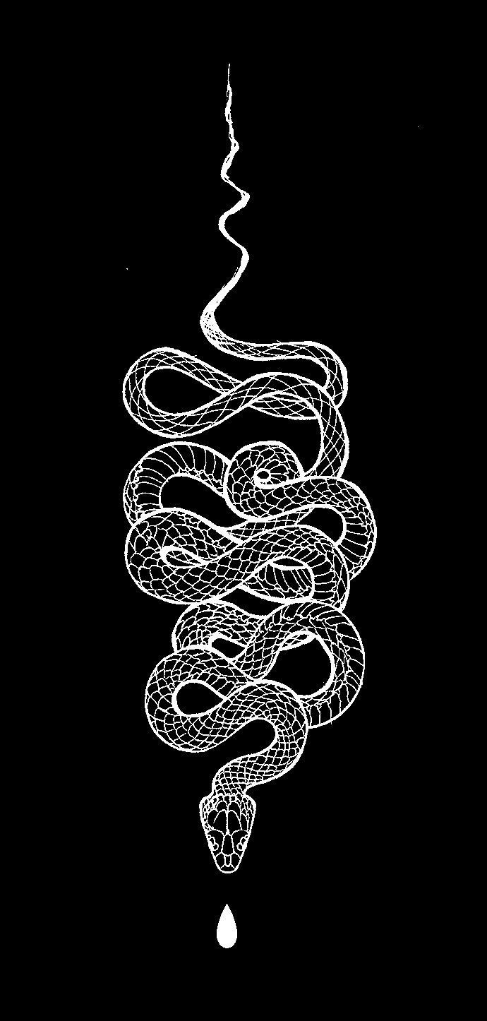 Serpente tatuaggio bianco nero, 690x1446 Verticale, OnePlus