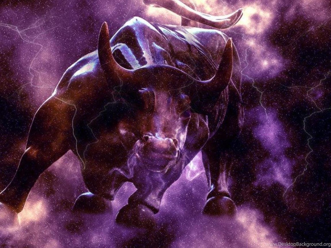 Simbolo zodiacale Toro blu, 1024x768 HD, PC