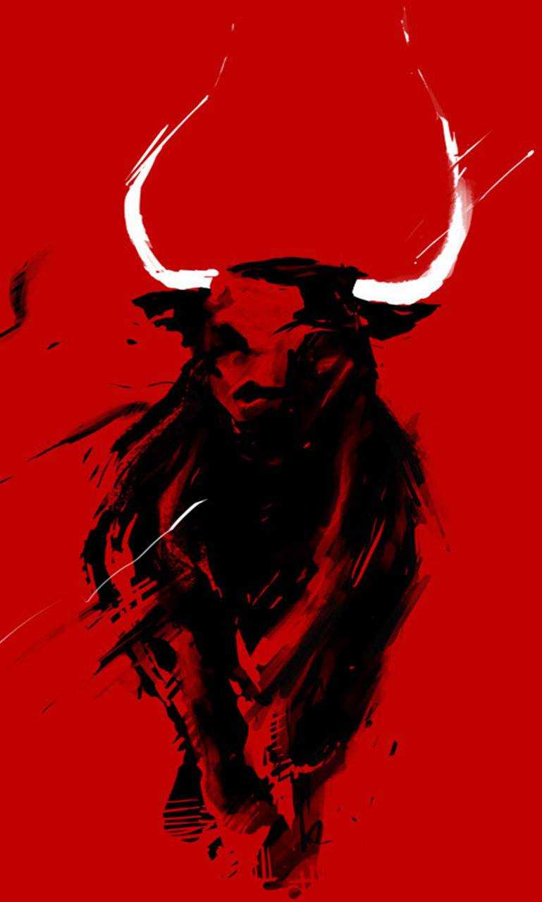 Toro zodiacale rosso luminoso, 720x1282 Verticale, Mobile
