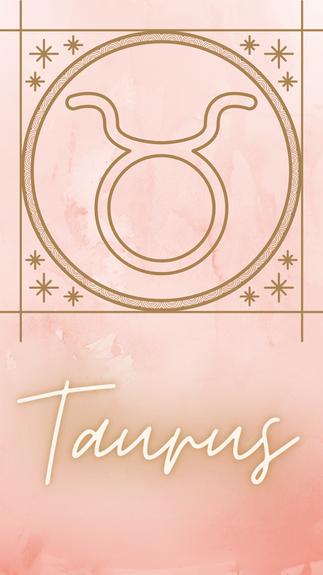 Simbolo Toro zodiaco rosa, 1080x1920 Full HD Verticale, Smartphone