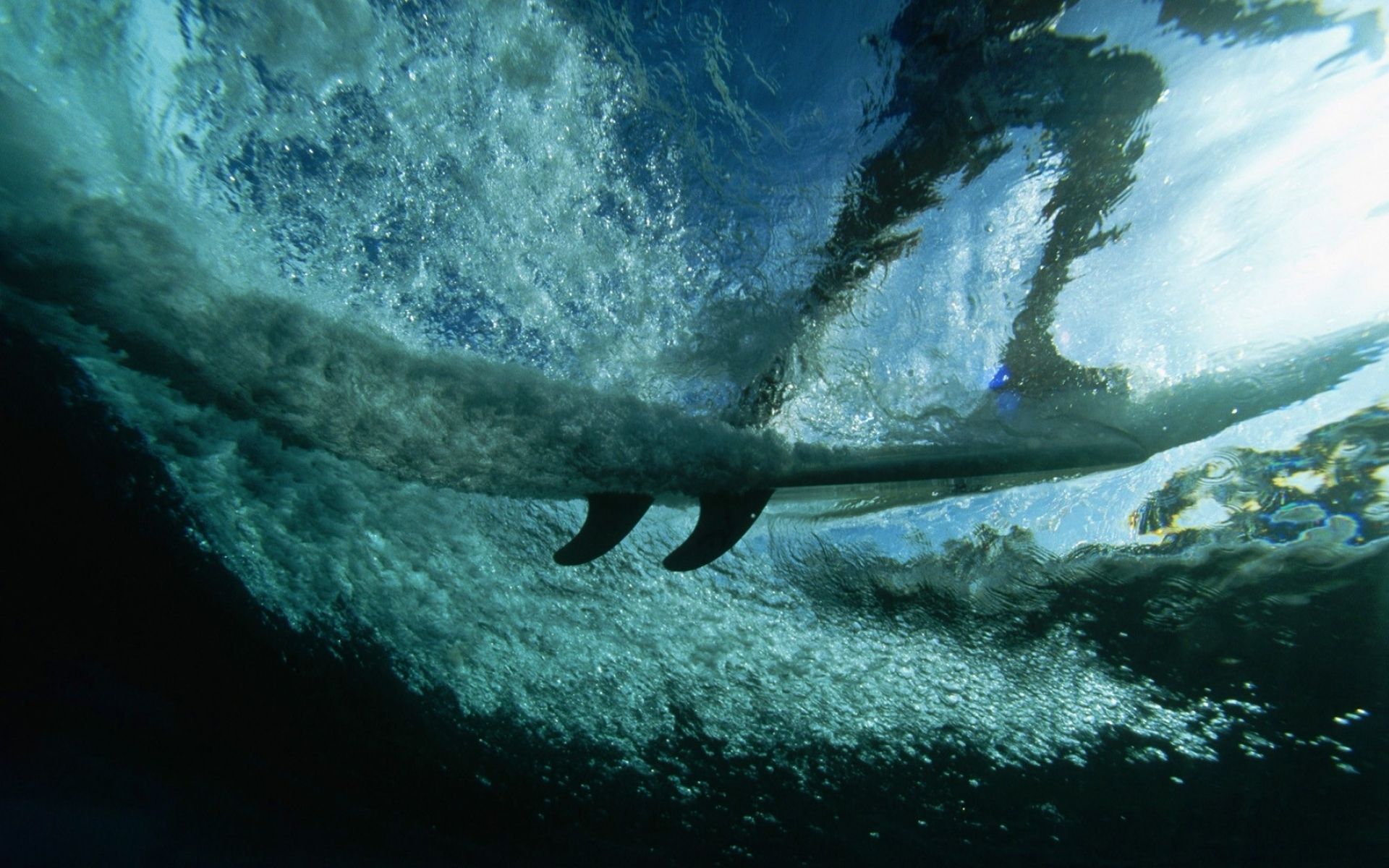 Surfista visto sott'acqua, tavola da surf, 1920x1200 WUXGA, Desktop