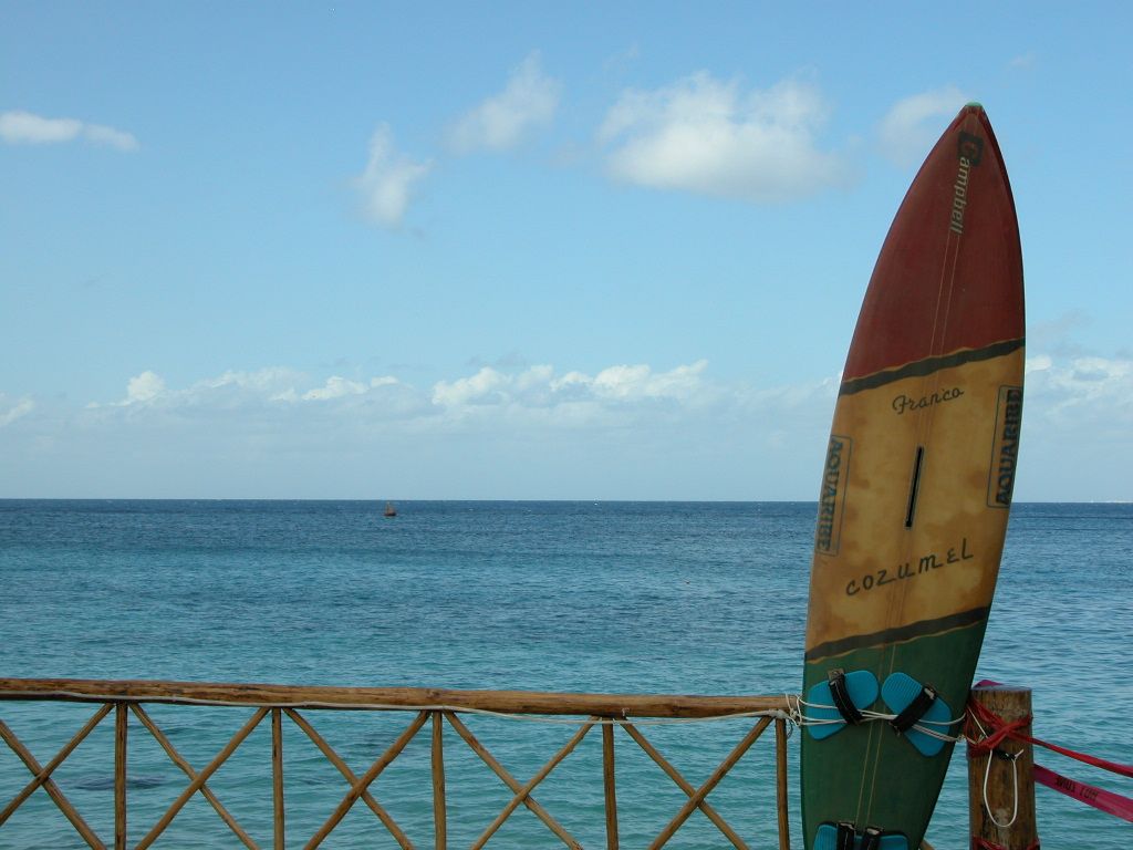 Tavola da surf recinzione mare, 1024x768 HD, Desktop
