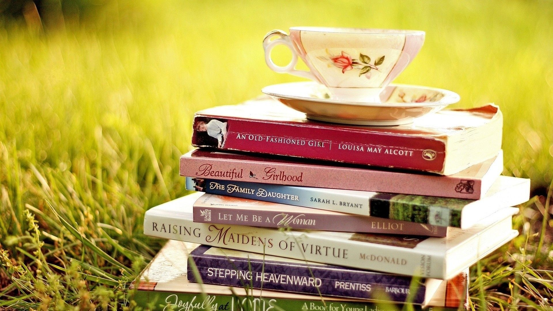 Tazza di tè su libri, 1920x1080 Full HD 1080p, PC Desktop