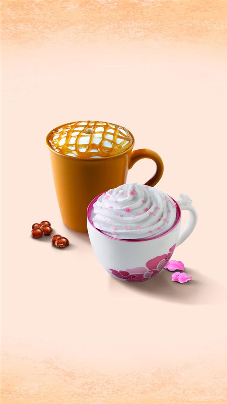 Tazze caffè panna decorata, 750x1334 Full HD Verticale, iPhone