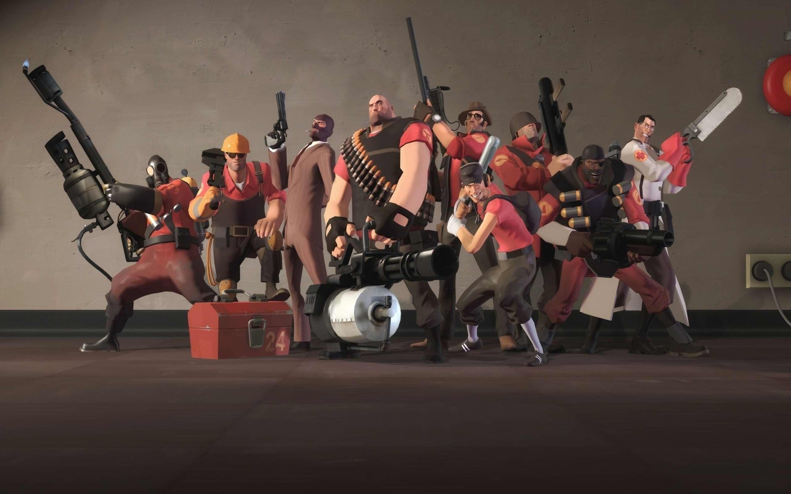 Personaggi Team Fortress 2 gruppo, 2560x1600 WQXGA, PC