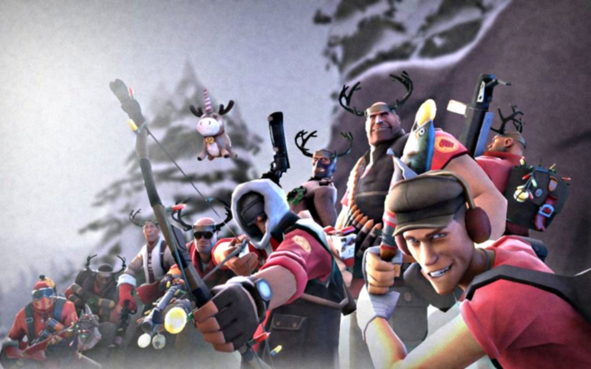 Personaggi Team Fortress 2 natalizi, 1920x1200 Full HD+ WUXGA, PC Desktop
