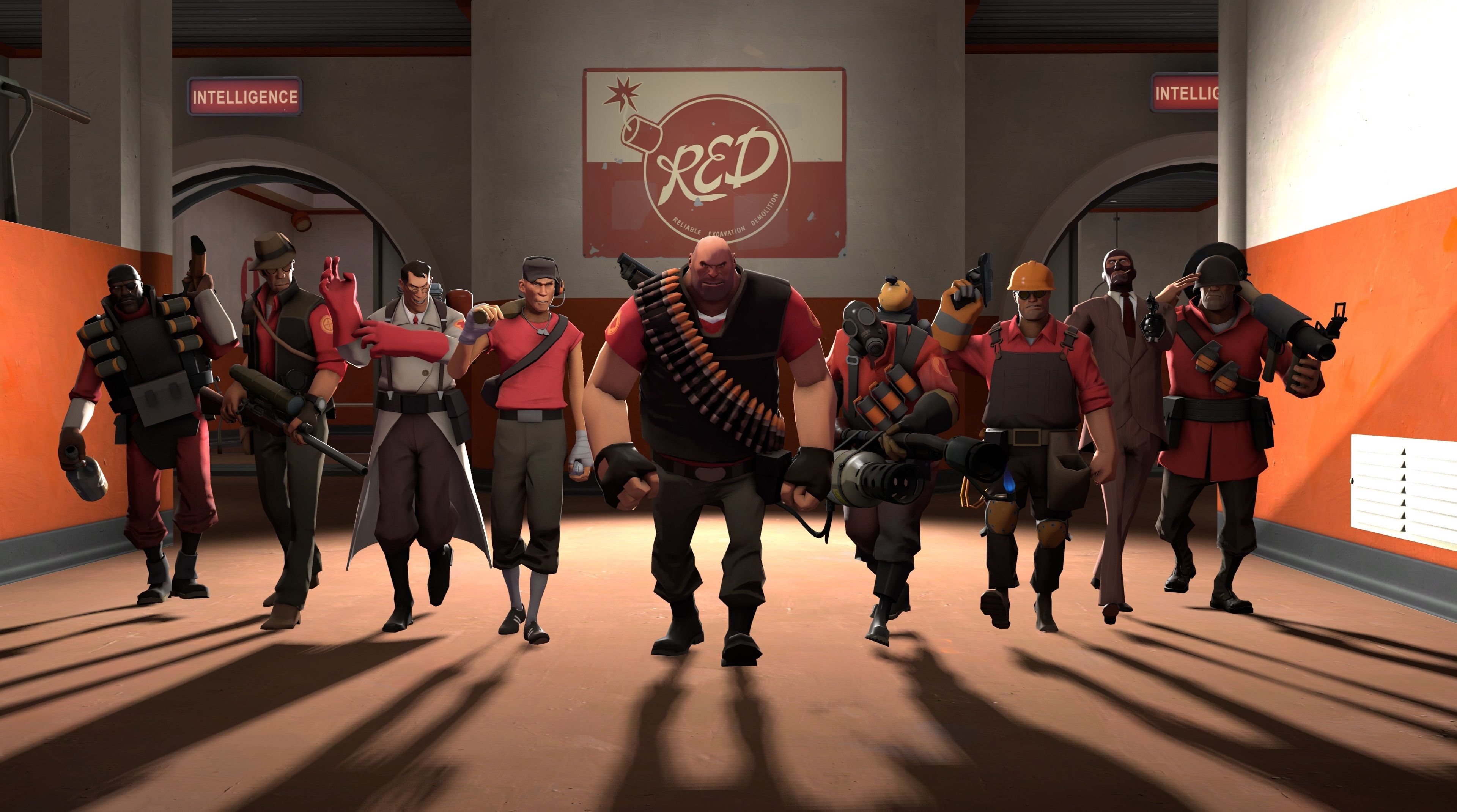 Personaggi Team Fortress 2 RED, 3840x2140 Ultra HD, PC