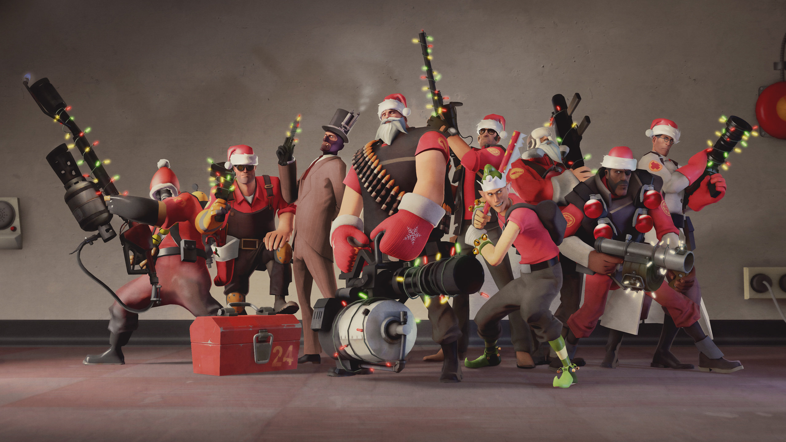 Personaggi Team Fortress 2 natalizi, 2560x1440 1440p, Desktop