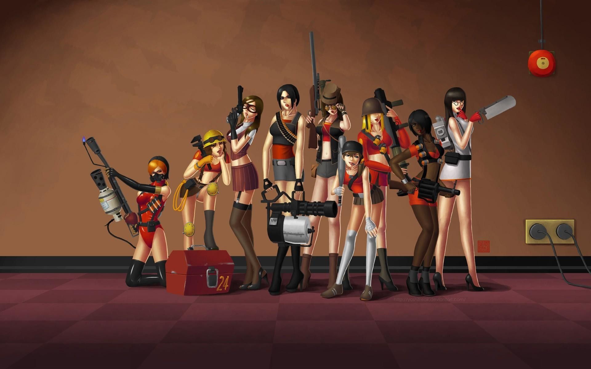 Team Fortress 2 personaggi femminili, 1920x1200 Full HD+ WUXGA, Desktop