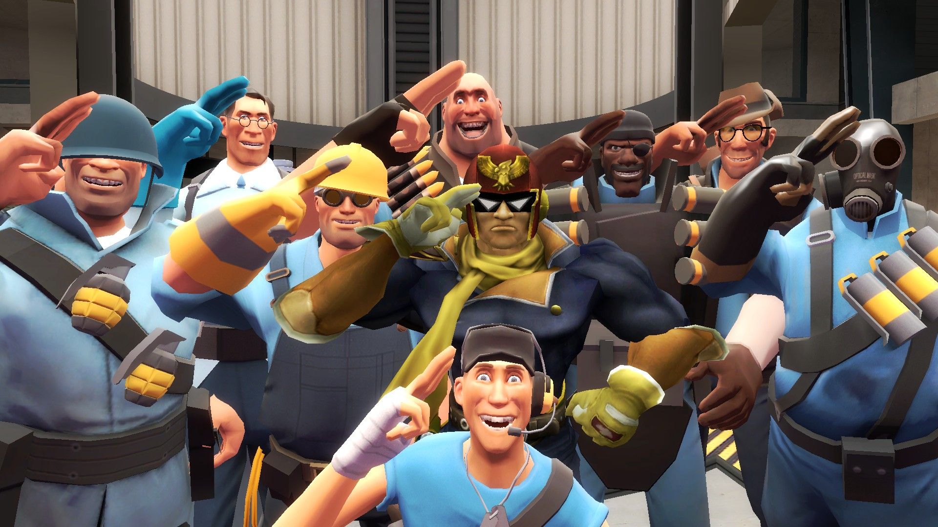 Personaggi Team Fortress 2 gruppo, 1920x1080 Full HD, PC